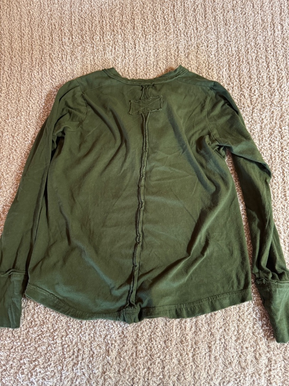 Zenana Outfitters Olive Green Henley Top - Picture 3 of 3